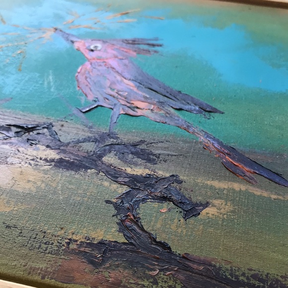 Vibrant Bird Painting on Canvas - Picture 6 of 7